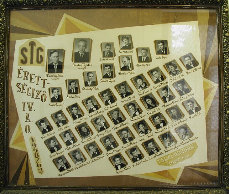 IV.A osztály tablója (1958-1962)