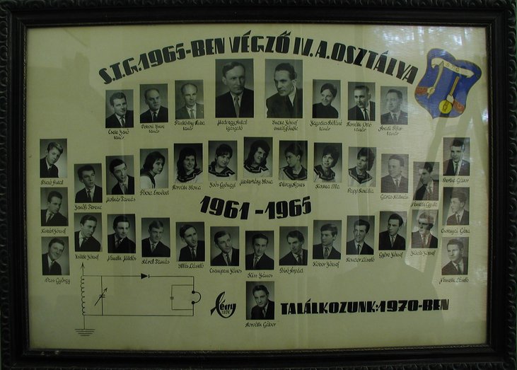 IV.A osztály tablója (1961-1965)