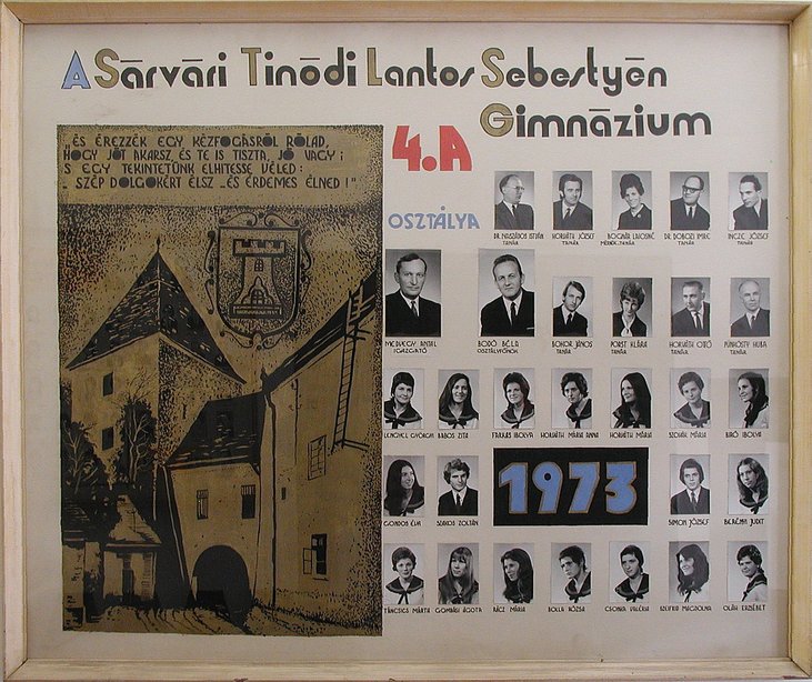 IV.A osztály tablója (1969-1973)