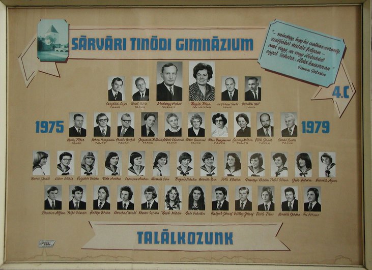 IV.C osztály tablója (1975-1979)