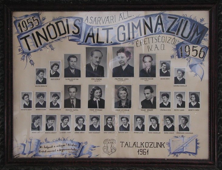 IV.A osztály tablója (1952-1956)