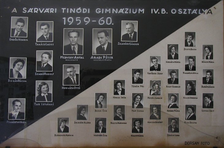 IV.B osztály tablója (1956-1960)