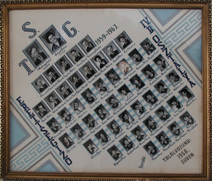 IV.B osztály tablója (1959-1963)
