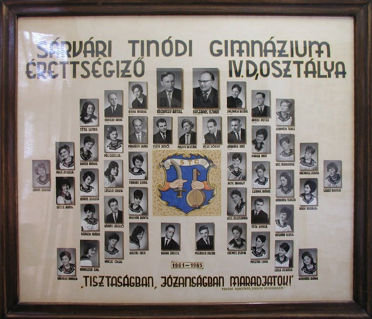 IV.D osztály tablója (1961-1965)