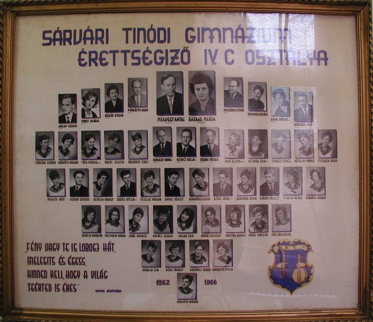 IV.C osztály tablója (1962-1966)