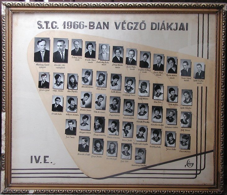 IV.E osztály tablója (1962-1966)