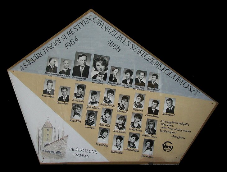 IV.A osztály tablója (1964-1968)