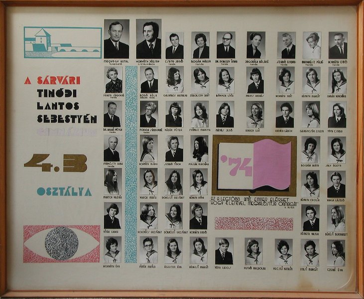 IV.B osztály tablója (1970-1974)