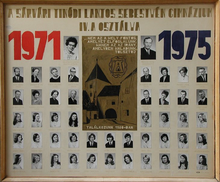 IV.A osztály tablója (1971-1975)