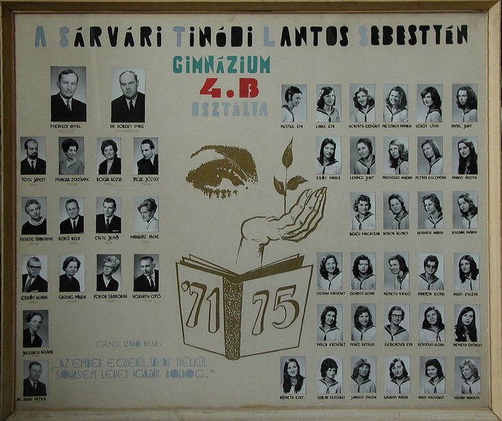 IV.B osztály tablója (1971-1975)