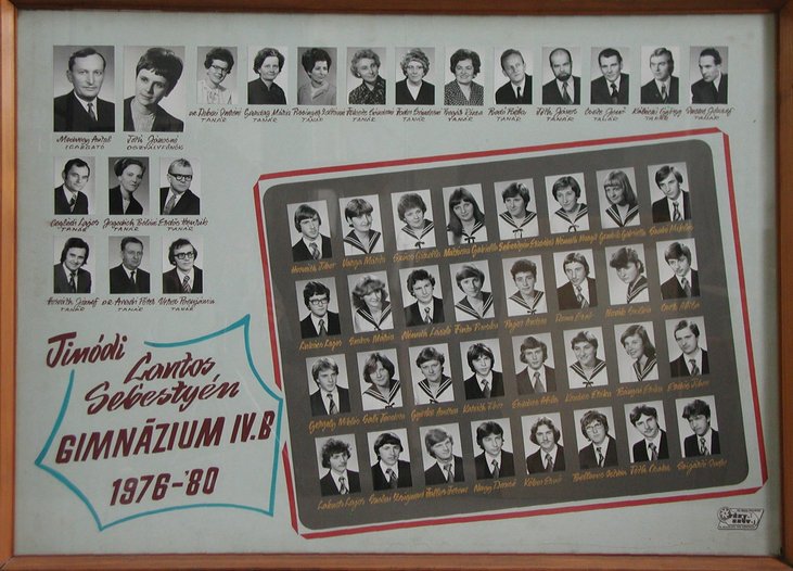 IV.B osztály tablója (1976-1980)