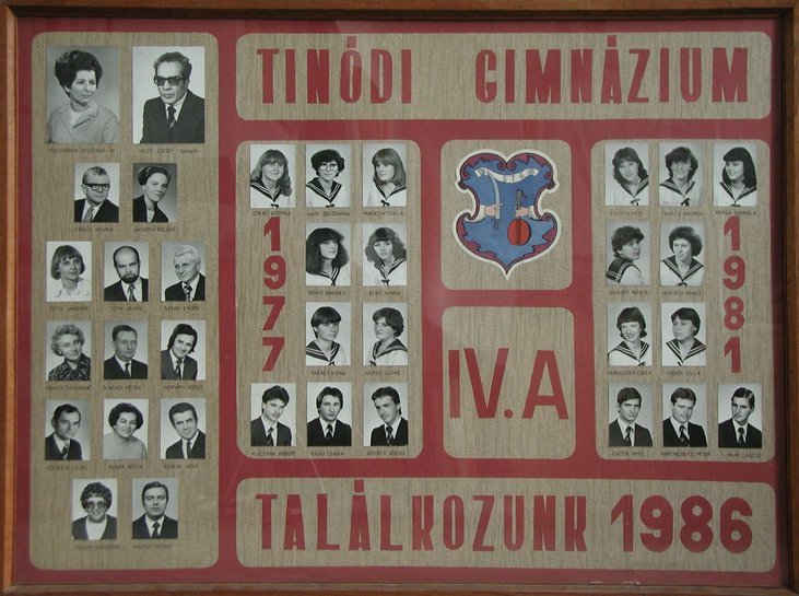 IV.A osztály tablója (1977-1981)