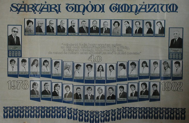 IV.C osztály tablója (1978-1982)