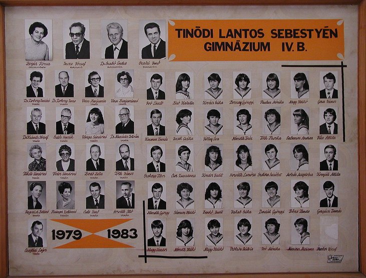 IV.B osztály tablója (1979-1983)