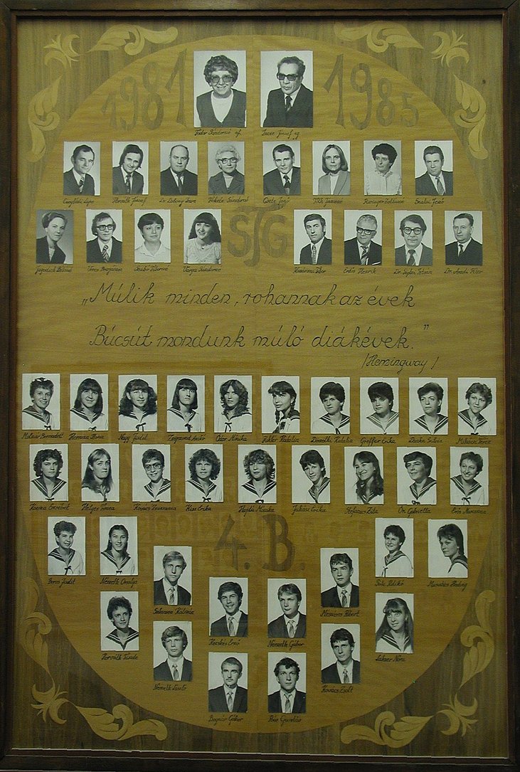 IV.B osztály tablója (1981-1985)