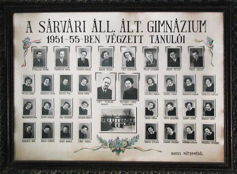 IV.A osztály tablója (1951-1955)