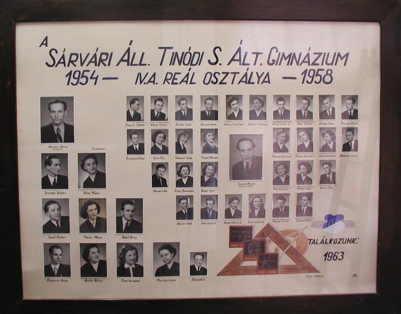 IV.A osztály tablója (1954-1958)