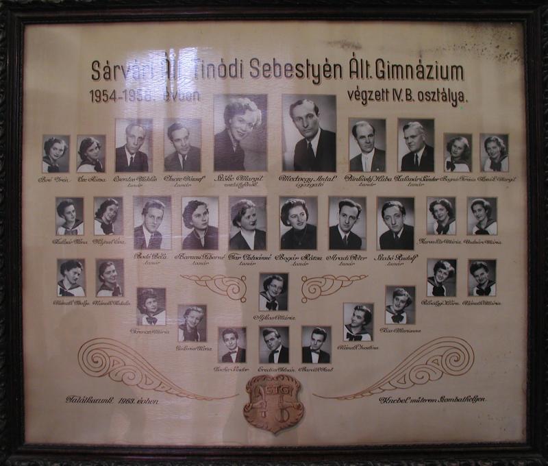 IV.B osztály tablója (1954-1958)