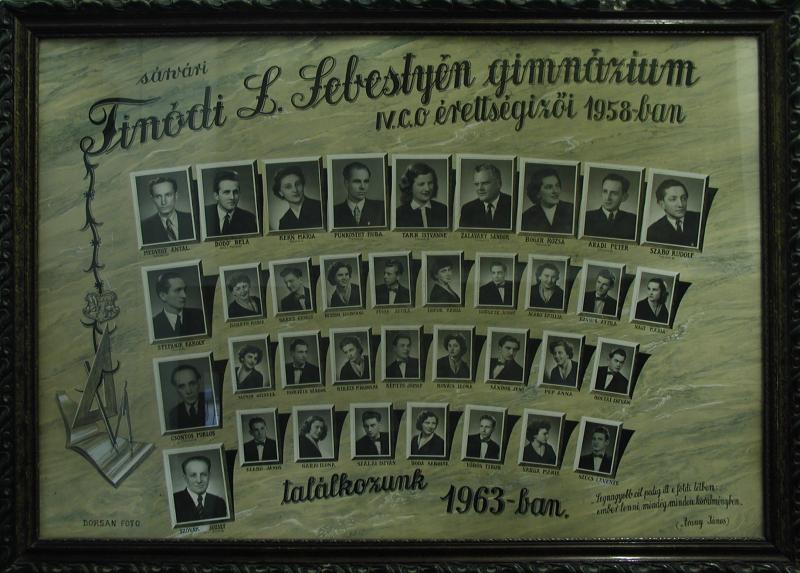 IV.C osztály tablója (1954-1958)