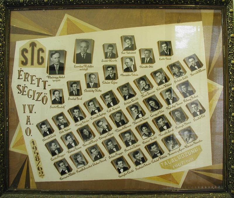 IV.A osztály tablója (1958-1962)