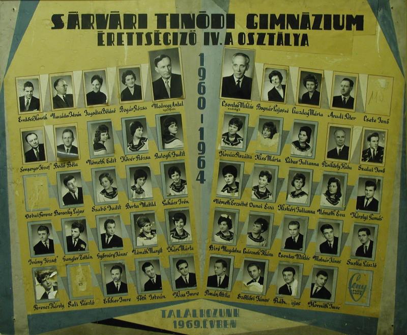 IV.A osztály tablója (1960-1964)