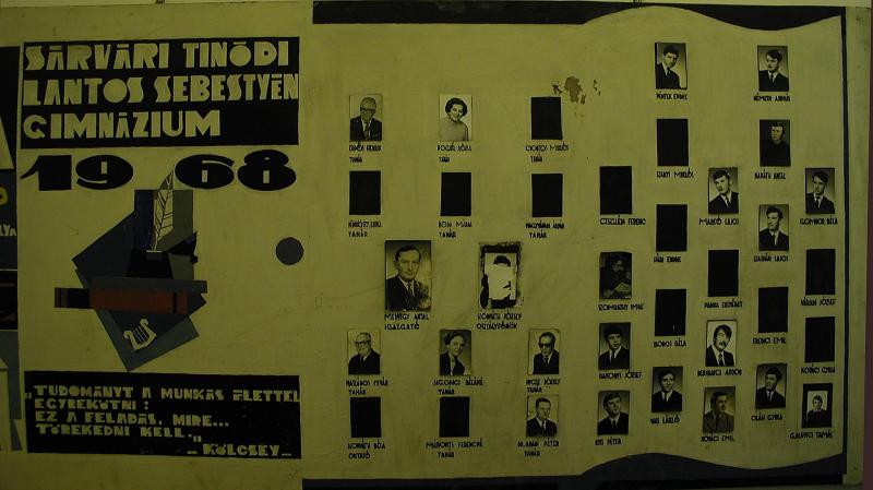 IV.D osztály tablója (1964-1968)