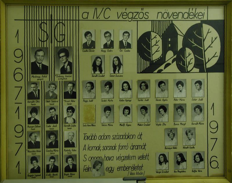 IV.C osztály tablója (1967-1971)