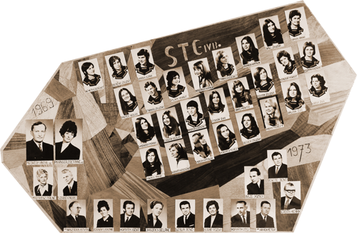 IV.B osztály tablója (1969-1973)