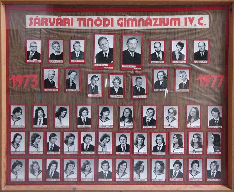 IV.C osztály tablója (1973-1977)