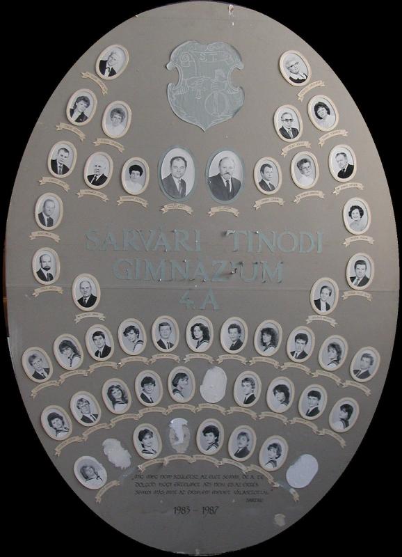 IV.A osztály tablója (1983-1987)