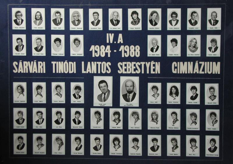 IV.A osztály tablója (1984-1988)