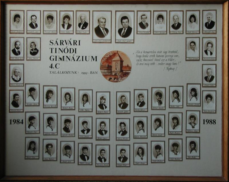 IV.C osztály tablója (1984-1988)