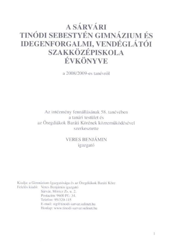 2008/2009-es tanévről