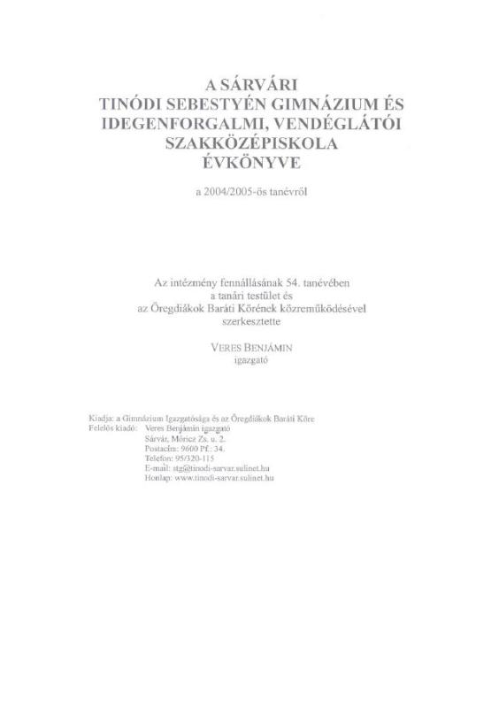2004/2005-ös tanévről