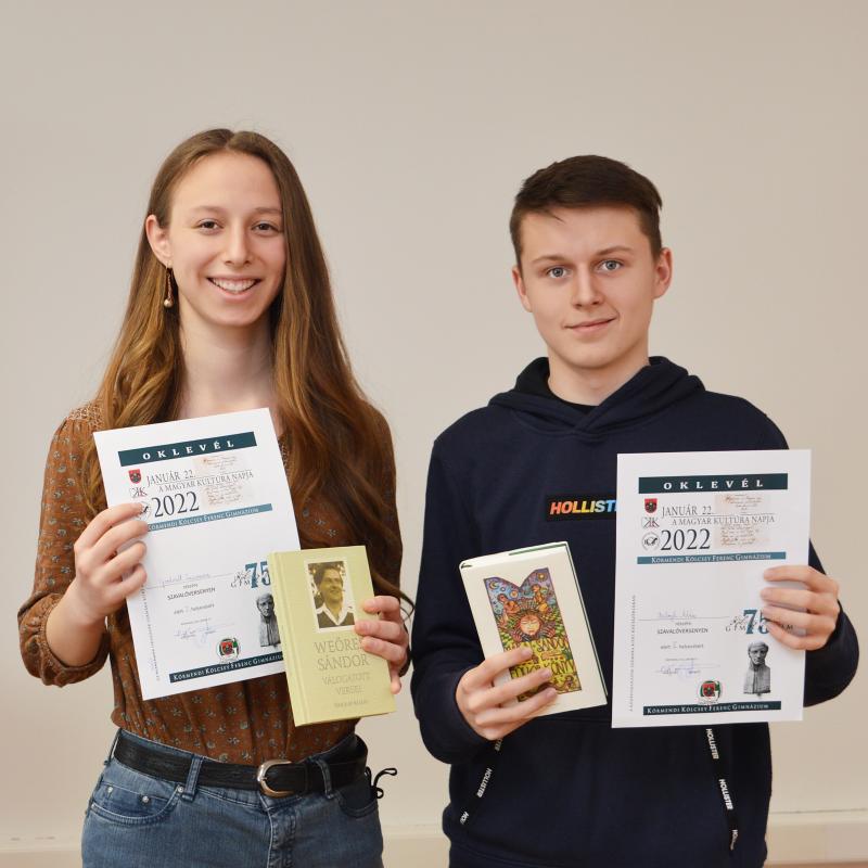 Grodvalt Zsuzsanna és Balogh Ádám 11.B osztályos tanulók